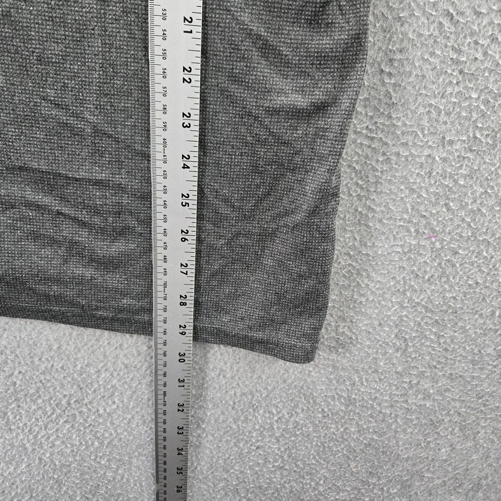 REI‎ Co-Op Men Shirt XXL Gray Henley Polyester Wool Geometric Waffle Knit
